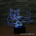 3D Kitten Night Light with Touch Sensitivity