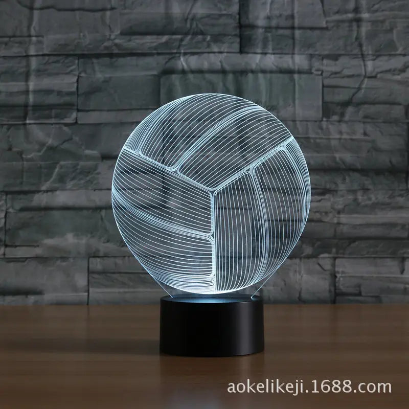 3D Touch Light Night Lamp Remote Control White