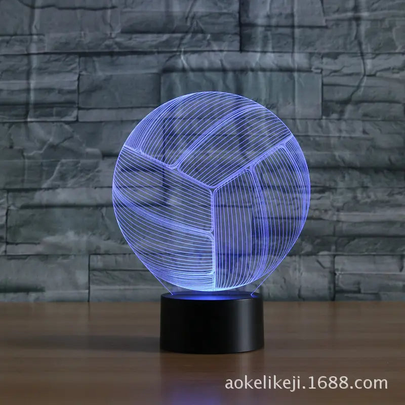 3D Touch Light Night Lamp Remote Control White