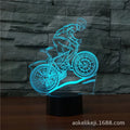 3D LED Mountain Bike Sleep Light Black